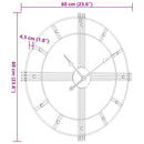 vidaXL fekete vas falióra Ø60 cm