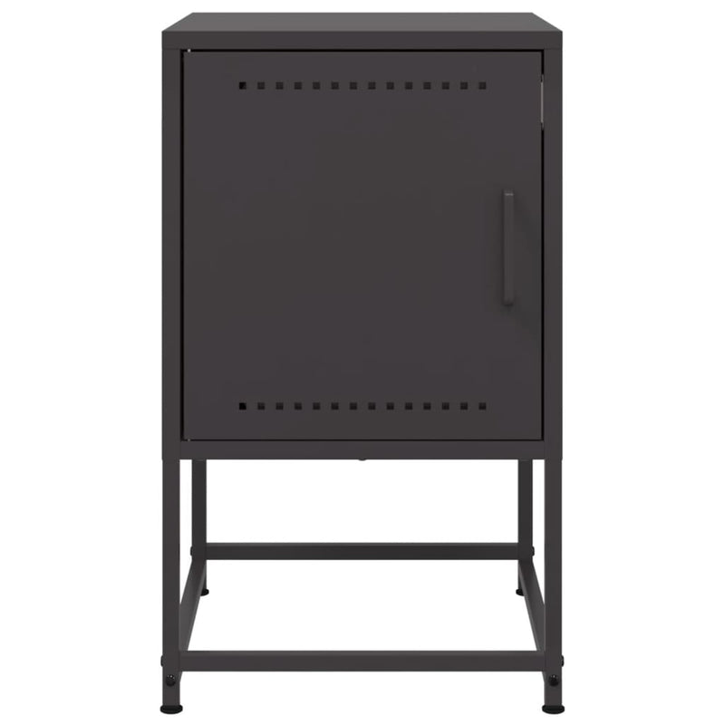 vidaXL 2 db fekete acél éjjeliszekrény 36x39x60,5 cm