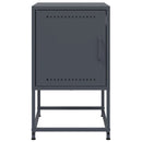 vidaXL 2 db antracitszürke acél éjjeliszekrény 36x39x60,5 cm