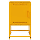 vidaXL 2 db mustársárga acél éjjeliszekrény 36x39x60,5 cm