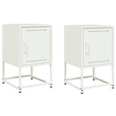 vidaXL 2 db fehér acél éjjeliszekrény 36x39x60,5 cm