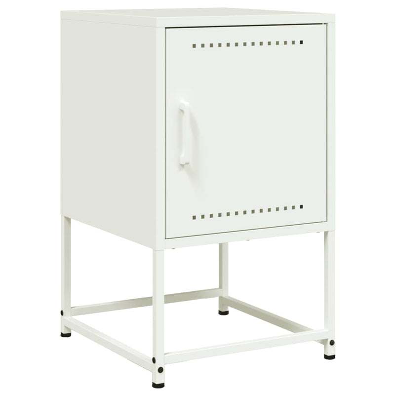 vidaXL 2 db fehér acél éjjeliszekrény 36x39x60,5 cm