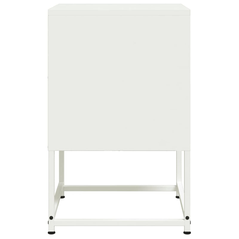 vidaXL 2 db fehér acél éjjeliszekrény 36x39x60,5 cm
