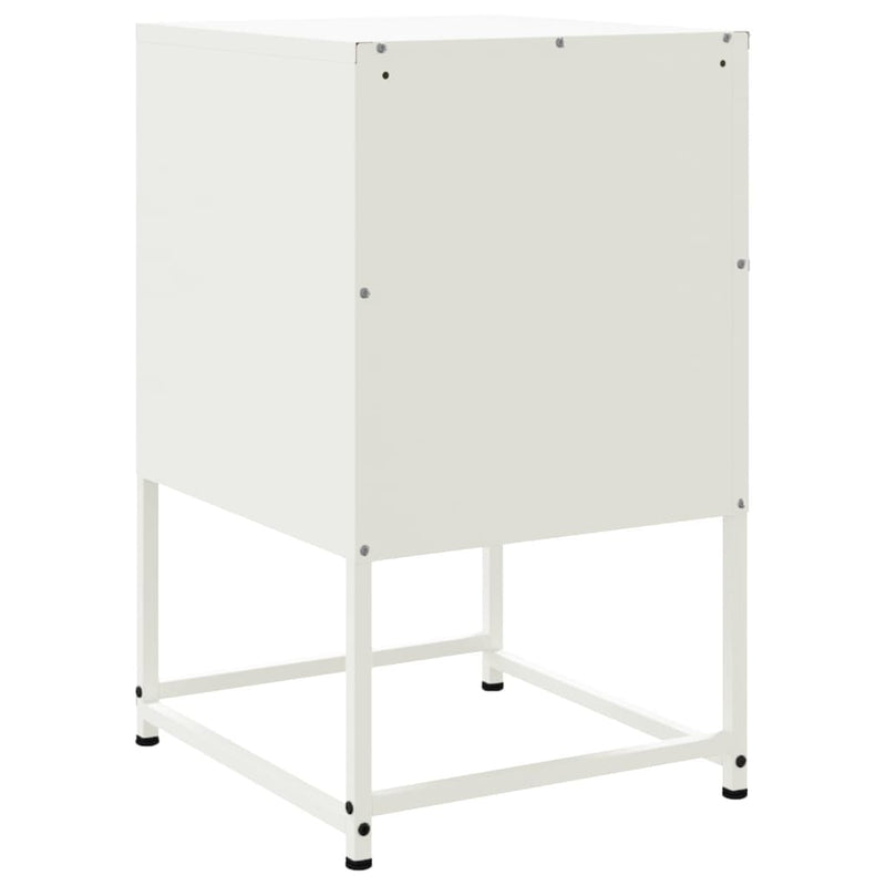 vidaXL 2 db fehér acél éjjeliszekrény 36x39x60,5 cm