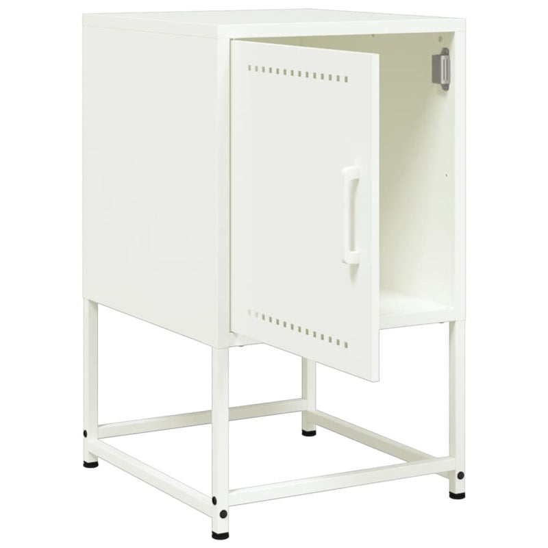 vidaXL 2 db fehér acél éjjeliszekrény 36x39x60,5 cm