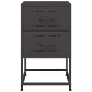 vidaXL 2 db fekete acél éjjeliszekrény 36x39x60,5 cm