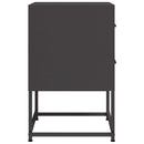 vidaXL 2 db fekete acél éjjeliszekrény 36x39x60,5 cm