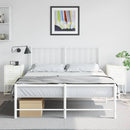 vidaXL 2 db fehér acél éjjeliszekrény 36x39x60,5 cm