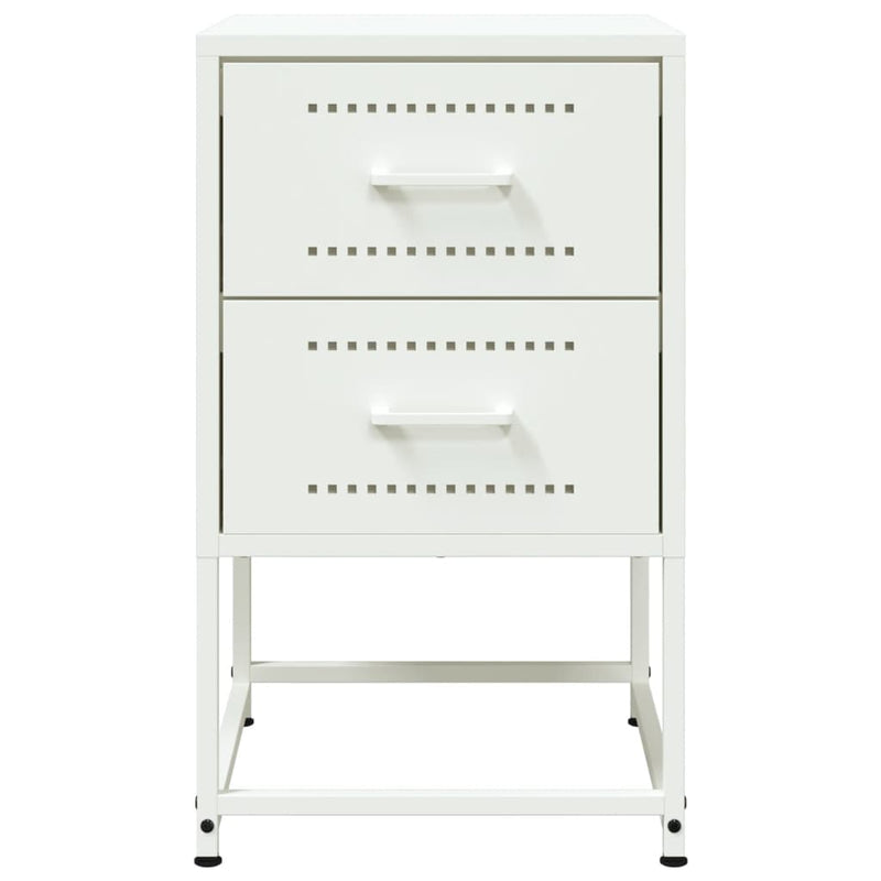 vidaXL 2 db fehér acél éjjeliszekrény 36x39x60,5 cm