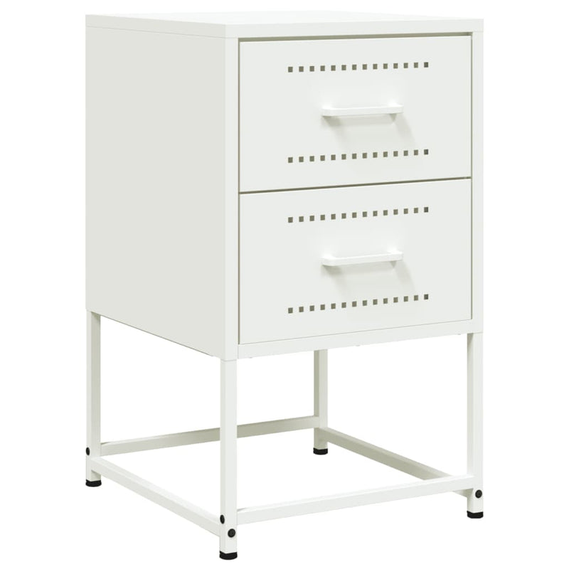 vidaXL 2 db fehér acél éjjeliszekrény 36x39x60,5 cm