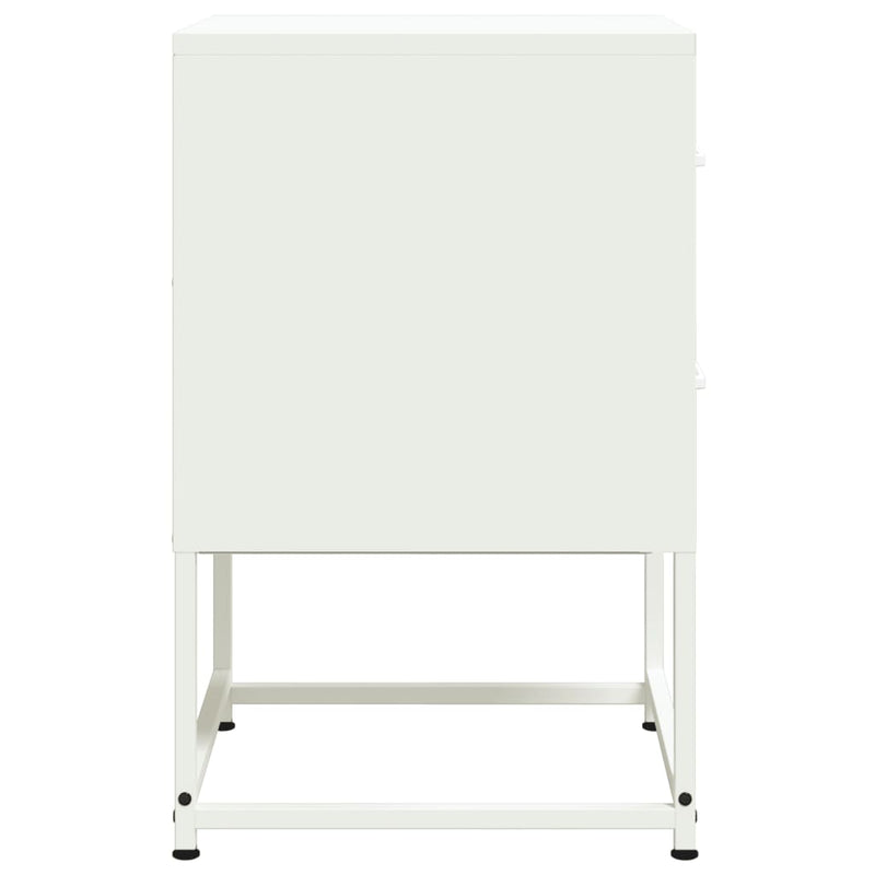 vidaXL 2 db fehér acél éjjeliszekrény 36x39x60,5 cm