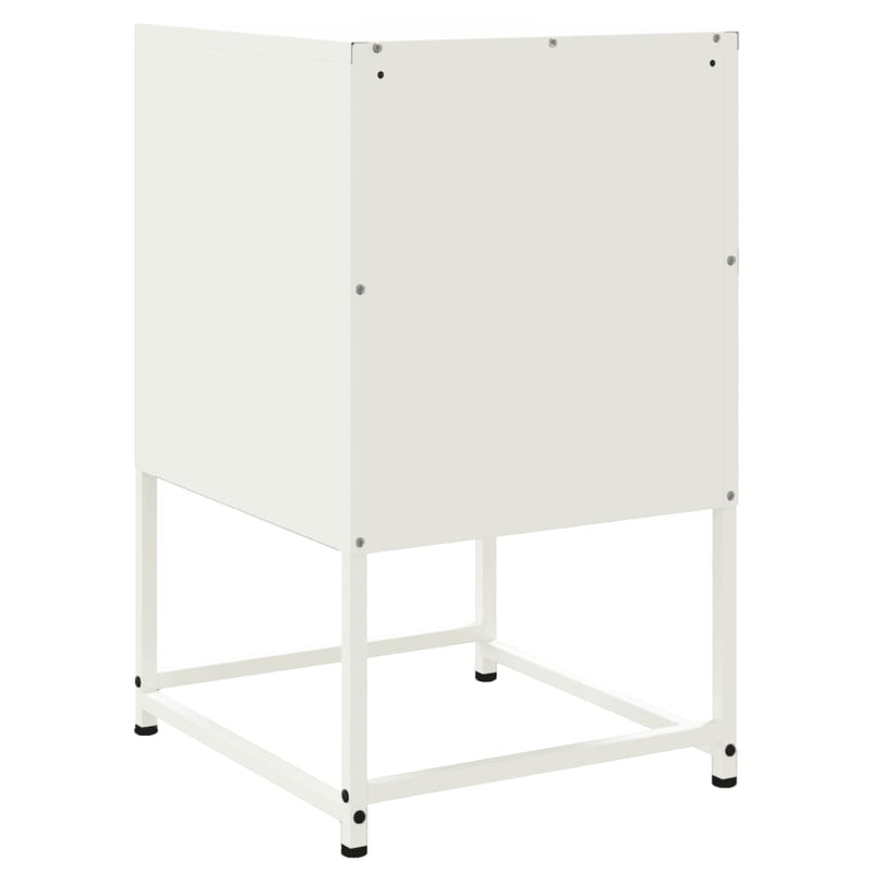vidaXL 2 db fehér acél éjjeliszekrény 36x39x60,5 cm
