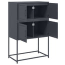 vidaXL antracitszürke acél tálalószekrény 68,5x38,5x107 cm