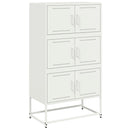 vidaXL fehér acél tálalószekrény 68,5x38,5x123,5 cm