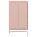 vidaXL rózsaszín acél magasszekrény 68,5 x 38,5 x 123,5 cm