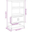 vidaXL mustársárga acél magasszekrény 68,5 x 38,5 x 123,5 cm