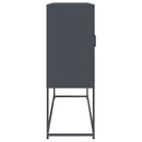 vidaXL antracitszürke acél magasszekrény 100,5 x 39 x 107 cm