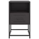 vidaXL 2 db fekete acél éjjeliszekrény 36x39x60,5 cm