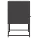 vidaXL 2 db fekete acél éjjeliszekrény 36x39x60,5 cm