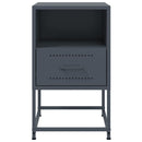 vidaXL 2 db antracitszürke acél éjjeliszekrény 36x39x60,5 cm