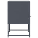 vidaXL 2 db antracitszürke acél éjjeliszekrény 36x39x60,5 cm