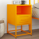 vidaXL mustársárga acél éjjeliszekrény 36x39x60,5 cm