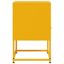 vidaXL 2 db mustársárga acél éjjeliszekrény 36x39x60,5 cm