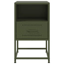 vidaXL 2 db olívazöld acél éjjeliszekrény 36x39x60,5 cm