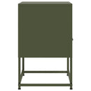 vidaXL 2 db olívazöld acél éjjeliszekrény 36x39x60,5 cm