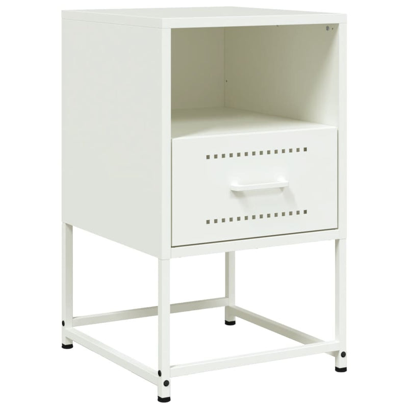 vidaXL 2 db fehér acél éjjeliszekrény 36x39x60,5 cm