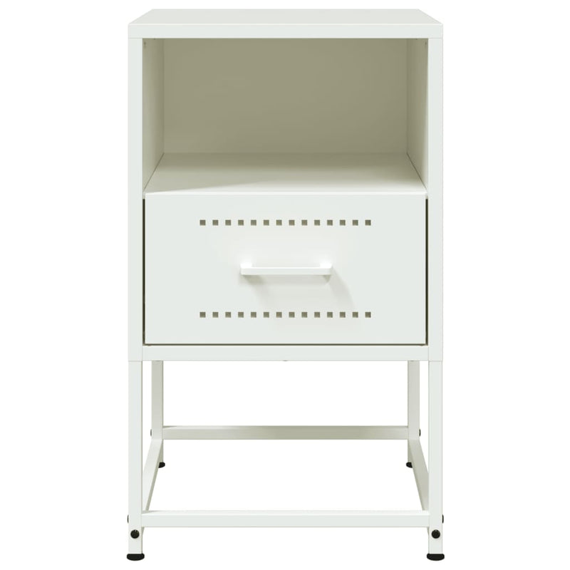 vidaXL 2 db fehér acél éjjeliszekrény 36x39x60,5 cm