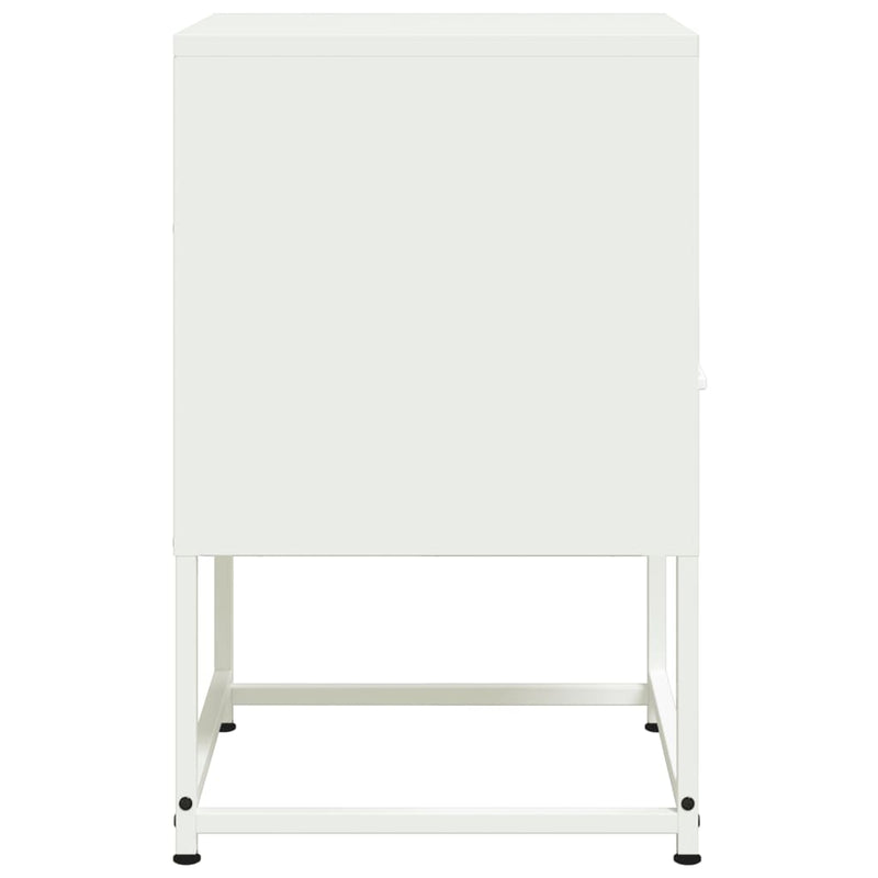 vidaXL 2 db fehér acél éjjeliszekrény 36x39x60,5 cm