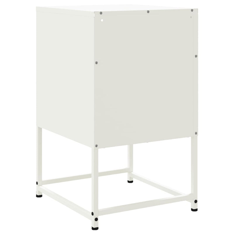 vidaXL 2 db fehér acél éjjeliszekrény 36x39x60,5 cm