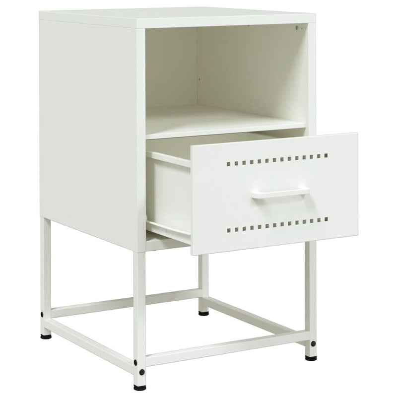 vidaXL 2 db fehér acél éjjeliszekrény 36x39x60,5 cm