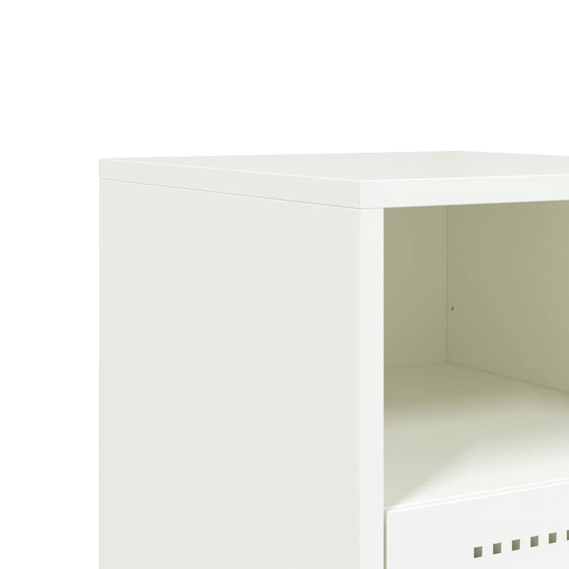 vidaXL 2 db fehér acél éjjeliszekrény 36x39x60,5 cm