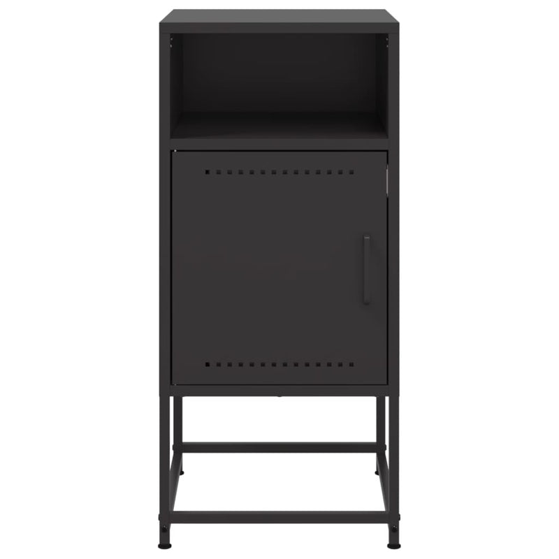 vidaXL 2 db fekete acél éjjeliszekrény 36 x 39 x 78 cm