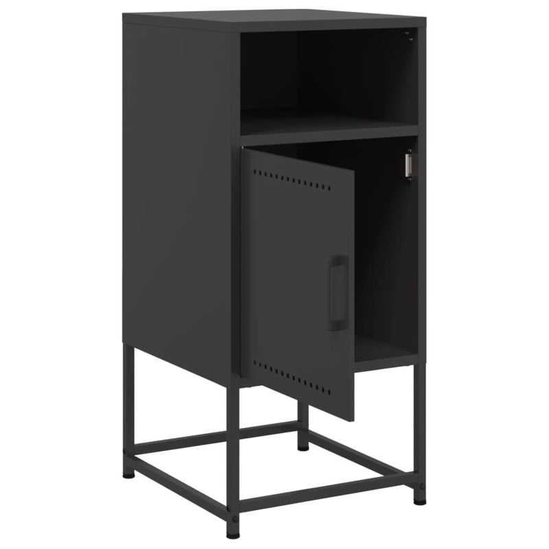 vidaXL 2 db fekete acél éjjeliszekrény 36 x 39 x 78 cm