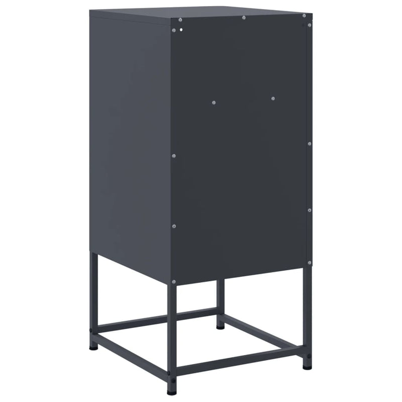 vidaXL 2 db antracitszürke acél éjjeliszekrény 36 x 39 x 78 cm