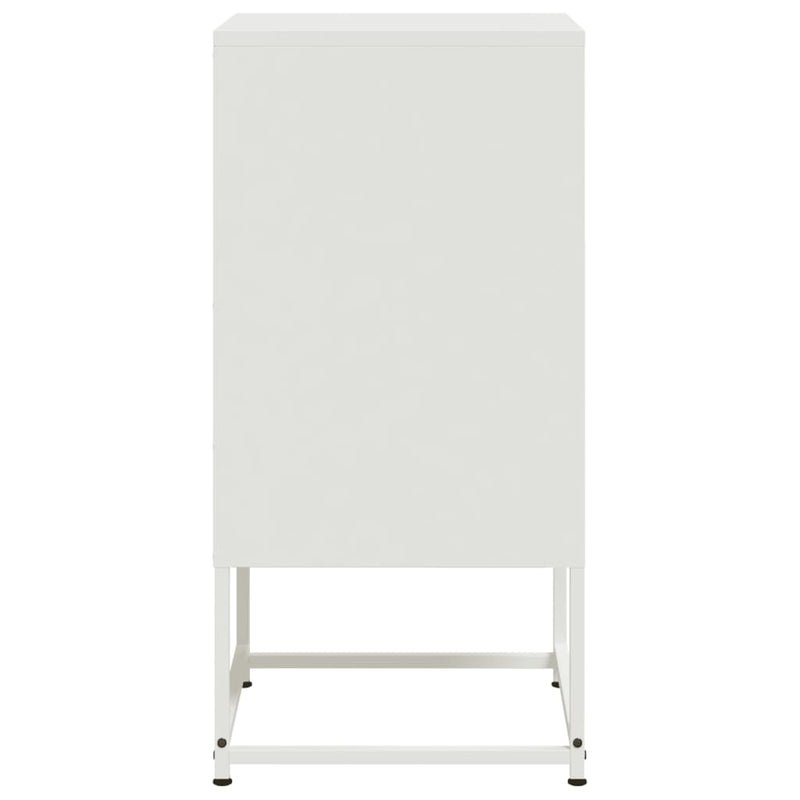 vidaXL fehér acél éjjeliszekrény 36 x 39 x 78 cm