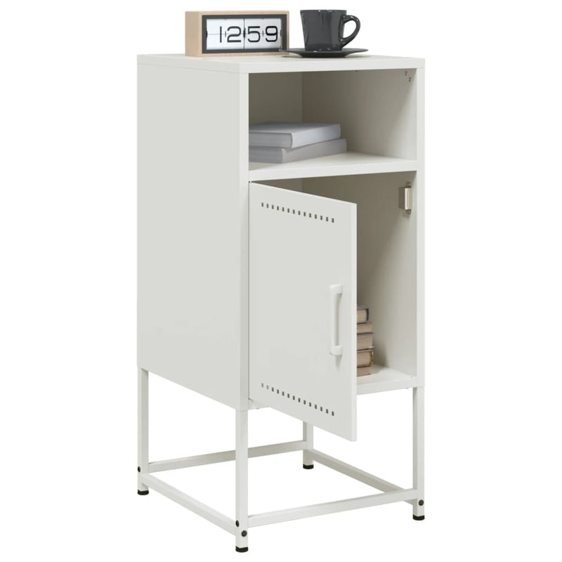 vidaXL 2 db fehér acél éjjeliszekrény 36 x 39 x 78 cm