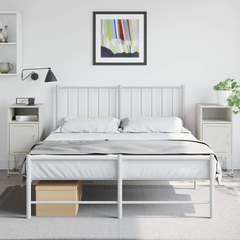 vidaXL 2 db fehér acél éjjeliszekrény 36 x 39 x 78 cm