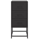 vidaXL 2 db fekete acél éjjeliszekrény 36 x 39 x 78 cm