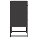 vidaXL 2 db fekete acél éjjeliszekrény 36 x 39 x 78 cm