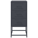 vidaXL antracitszürke acél éjjeliszekrény 36 x 39 x 78 cm