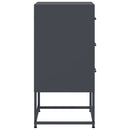 vidaXL antracitszürke acél éjjeliszekrény 36 x 39 x 78 cm