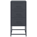 vidaXL 2 db antracitszürke acél éjjeliszekrény 36 x 39 x 78 cm