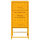 vidaXL 2 db mustársárga acél éjjeliszekrény 36 x 39 x 78 cm