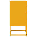 vidaXL 2 db mustársárga acél éjjeliszekrény 36 x 39 x 78 cm