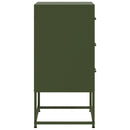 vidaXL 2 db olívazöld acél éjjeliszekrény 36 x 39 x 78 cm