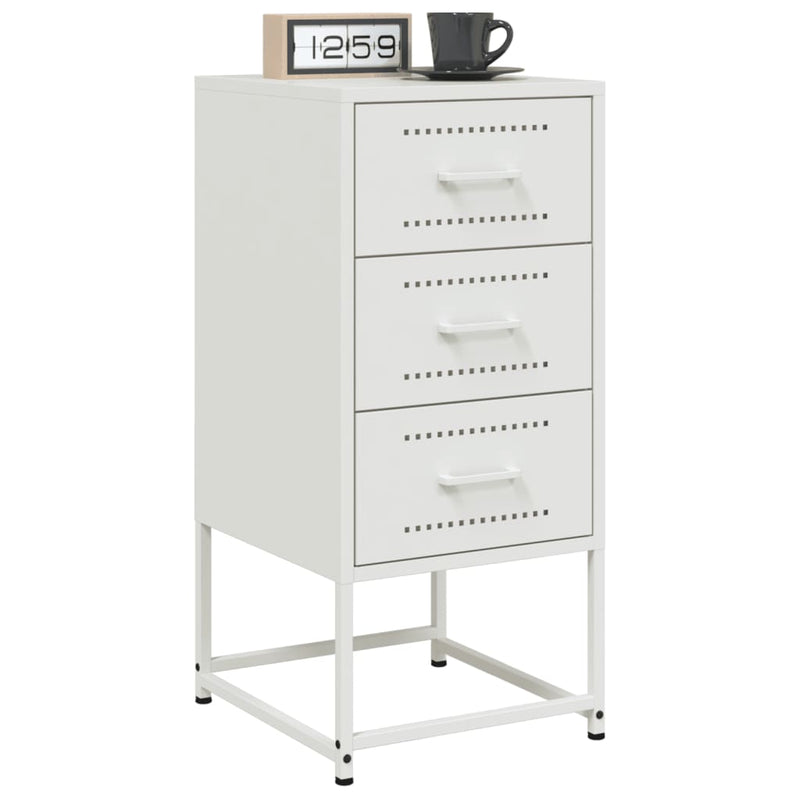 vidaXL 2 db fehér acél éjjeliszekrény 36 x 39 x 78 cm